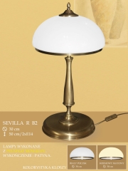 Lampa gabinetowa Sevilla R klosz opal Ø 30cm biały krem RB2 RB2E ICARO