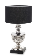 Lampa srebrna z czarnym abażurem 145760 Art-Pol