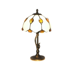 Table lamp 1 flame glass with amber G16