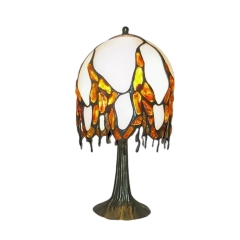 Wisteria small glass table lamp Amber G2-m