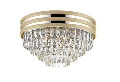 Naica Lampa plafon kryształowy Ø 46cm złota satyna/chrom C0525-05A-V6B5 Zuma Line