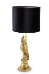 Lampa Papuga złota z czarnym abażurem 143541 Art-Pol