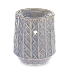 Kominek Zapachowy zdobiony ceramika szary brązowy 145637 Art-pol