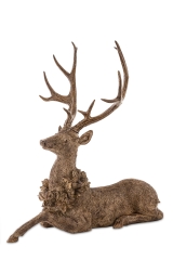 Figurka Jeleń tworzywo brązowy 147019 Art-pol