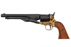 Gold and black revolver American Civil War 1886 Denix 1007L - replica