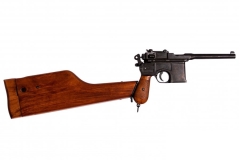 Famous Mauser C96 pistol with attached butt - holster - 1025 replica
