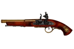19th century French rock pistol Denix 1127L gold version - replica