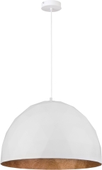 Diament L Lampa wisząca Ø 50cm biała/miedziana Sigma 31370