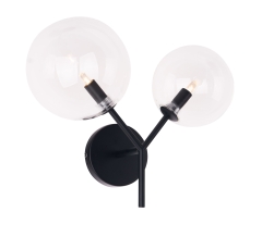 Lollipop Lampa kinkiet 2 płom. czarna W0277 MAXLIGHT