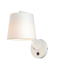 Chicago Lampa kinkiet z abażurem biały MAXLIGHT W0193