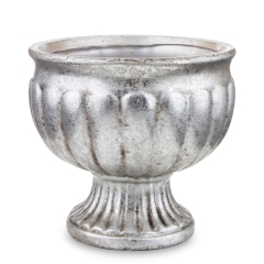 Osłonka Doniczka srebrna ceramika 137380 Art-Pol