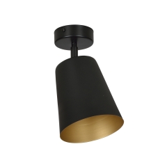 Lampa plafon regulowany Prism 1 Czarna / Złota 406/1 Emibig