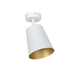 Lampa plafon regulowany Prism 1 Biała / Złota 407/1 Emibig