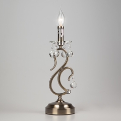 IMPERIUM Lampa stołowa kryształowa 1 płom. patyna EUROSTAR 12505/1T  AB