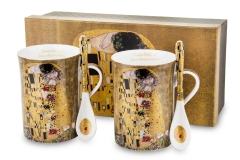 Komplet Dwóch Kubków Pocałunek Gustav Klimt porcelana 250ml 142193 Art-Pol