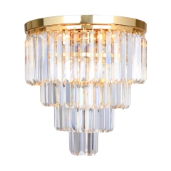 Amedeo Crystal ceiling lamp 5 flames gold Zuma Line FC17106 / 4 + 1-GLD