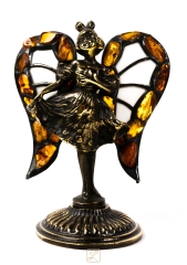Maiden figurine ANGEL amber, cast brass. A beautiful, tasteful gift
