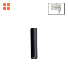 Bari 30 Lampa wisząca 1 płom. Ø 6,8cm GU10 do szyny 3-fazowej czarna HB15019 HOLDBOX
