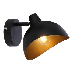 Layton lampa kinkiet regulowany 1 płom. czarny/złoty Brilliant HK17331S86