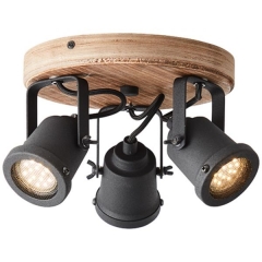 Inge lampa plafon regulowany 3 płom. ciemne drewno/czarny Brilliant HK18998S76