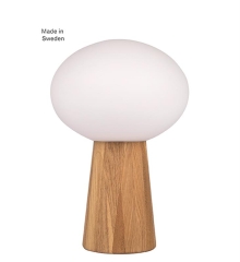 PATER Lampa stołowa E27 H37cm drewno/biała Markslojd 108409
