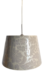 Lampa wisząca 1 płomienna z abażurem ze wzorem BRETANIA 