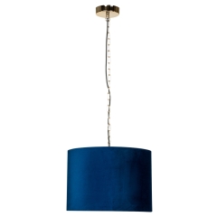 INGA Lampa wisząca z abażurem Ø50cm niebieska/złota P06-GD-BL ZUMA LINE