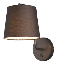 Chicago Lampa kinkiet z abażurem czarna MAXLIGHT W0194
