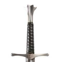 One-handed knight's sword, hardened, 15th century - replica