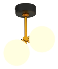 LUNA LUK Lampa plafon 2xG9 złota/czarna/biała Jupiter 1919