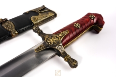 Noble karabela with a leather scabbard, hardened blade