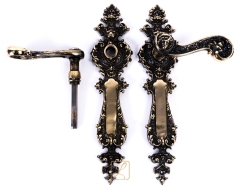 LION RETRO door handles, a proven pattern. Brass, Polish product