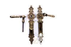 MOROCCO door handles, beautiful, oriental pattern. Brass, Polish product