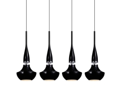 TASOS 4 flame chandelier lamp black Azzardo AZ0885