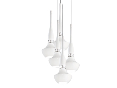 TASOS 5 flame chandelier lamp white Azzardo AZ0261