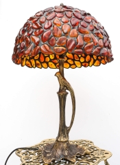 Medium standing bird lamp Amber S1
