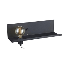 MULTI wall lamp, shelf, dimmer + USB black Markslojd 106482