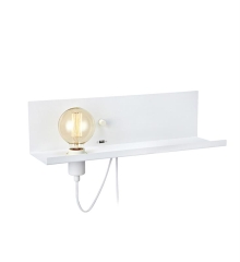 MULTI wall lamp, shelf, dimmer + USB white Markslojd 106969