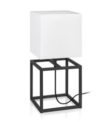 CUBE Table lamp with shade black / white 45cm MARKSLOJD 107306