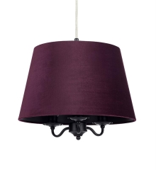 JAMIE Chandelier lamp with shade black / purple MARKSLOJD 107532