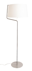 Chicago Lampa podłogowa z abażurem chrom/biały MAXLIGHT F0037