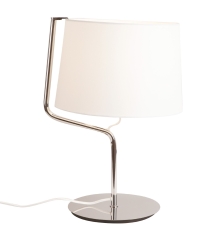 Chicago Lampa stołowa z abażurem chrom/biała MAXLIGHT T0030