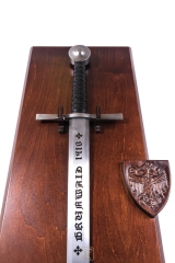 Grunwald Sword 1410 on a wood tablo - handicraft - replica
