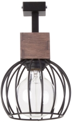 MILAN 1 Lampa plafon E27 czarna/brązowa Sigma 31569