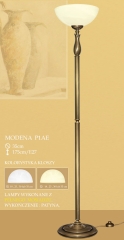 Lampa podłogowa 1 płom. Modena klosz alabaster Ø 35cm biały krem P1A ICARO