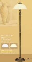 Lampa podłogowa 3 płom. Modena klosze alabaster Ø 40cm biały krem P1HE ICARO