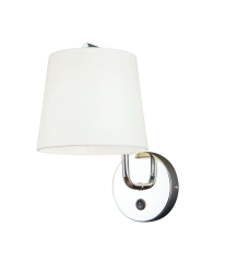 Chicago Lampa kinkiet z abażurem chrom/biały MAXLIGHT W0195