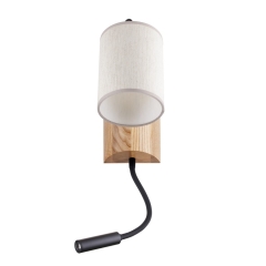 OSLO K1L Lampa kinkiet z abażurem E27 + peszel LED 3W KANDELA