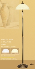 Lampa podłogowa 3 płom. Sevilla klosze alabaster Ø 40cm biały krem P1HE ICARO