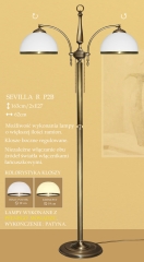 Lampa podłogowa 2 płom. Sevilla R klosz opal Ø 20cm biały krem RP2B RP2BE ICARO